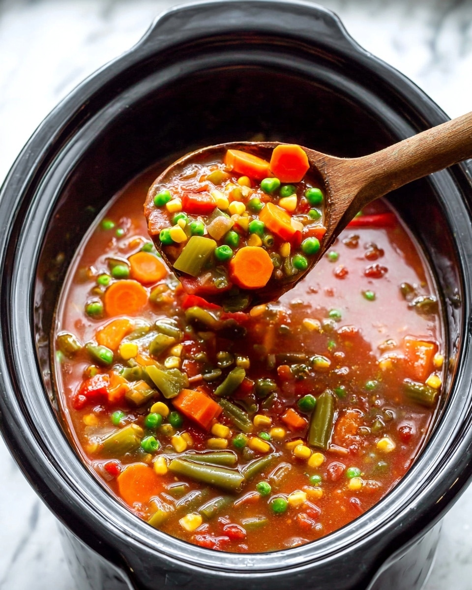 Easy Slow Cooker Vegetable Soup | Dump and Go Delight